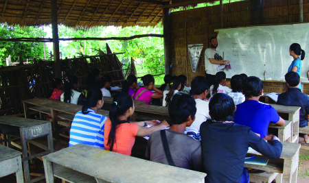 Pathfinders teaching in Kampong Thom, in rural Cambodia. Photo by Wendy Webber