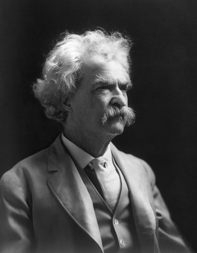 "I don’t know what brought the thought to me at that particular time instead of earlier, but I am well satisfied that it originated with the board of directors, and had been on its way to my brain through the air ever since the moment that saw their vote recorded." - Mark Twain. Public Domain Image.