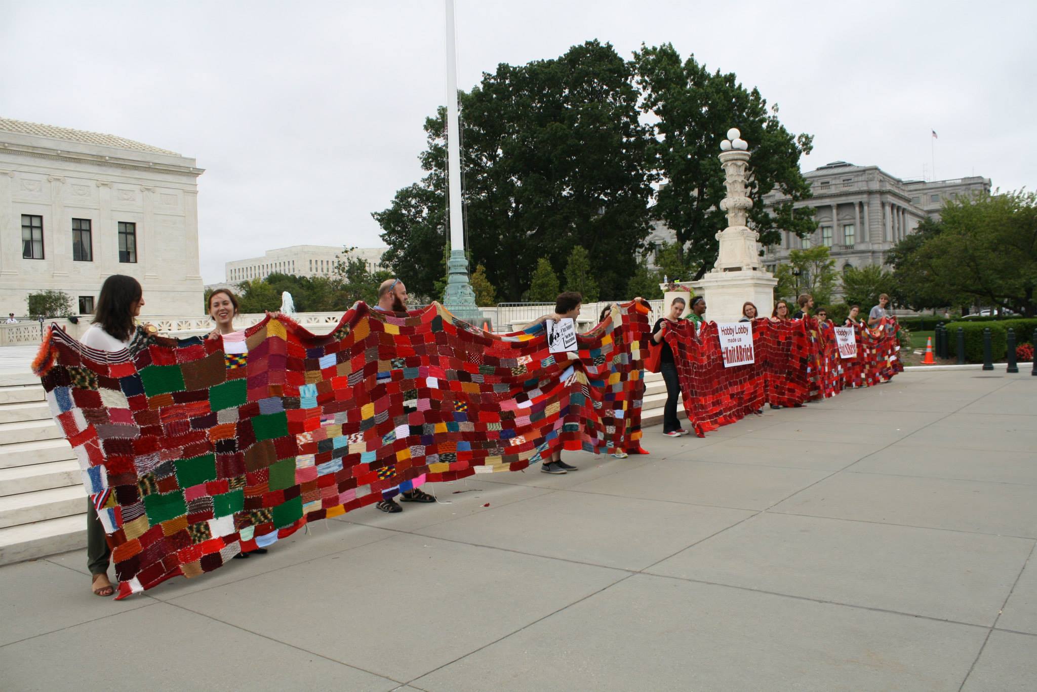 The SCA's #Knitabrick March (photo by SCA)