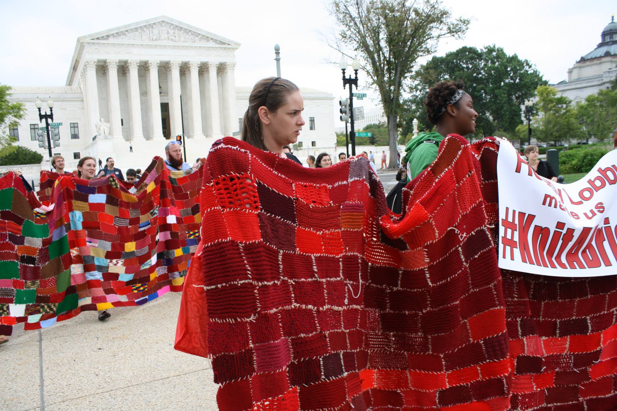 The SCA's #Knitabrick March (photo by SCA)