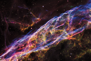 A section of the Veil Nebula revealed by NASA’s Hubble Space Telescope.