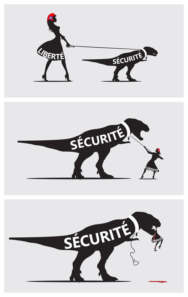 The balance between freedom and national security (image via Reddit)