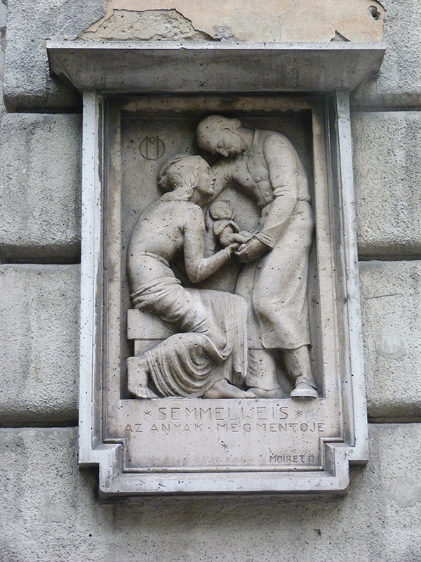 Commemorative plaque of Ignaz Semmelweis in Budapest