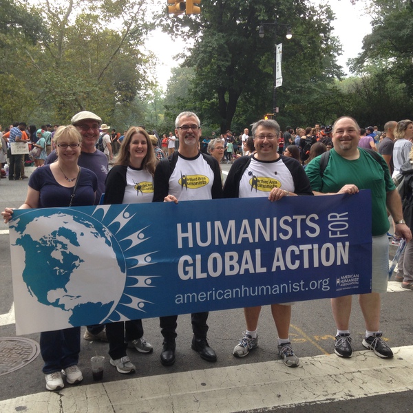Humanists at the People's Climate March. Photo by Joe Donahue.